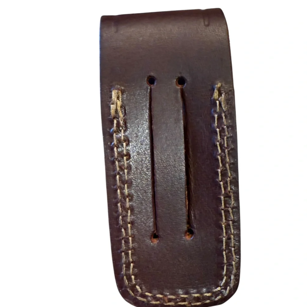 Titan Brown Leather Snap Belt Knife Sheath 5”